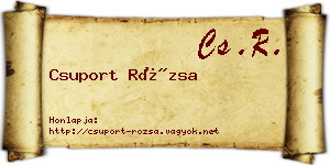 Csuport Rózsa névjegykártya